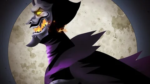 Spring heeled jack jumping through the night and spitting fire 스톡 동영상 342367529
