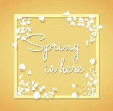 Spring is here background Stock Illustration