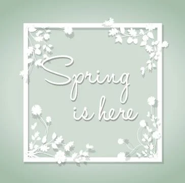 Spring is here background Stock Illustration