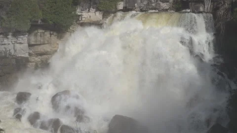 Spring High Water at Inglis Falls Ontario Stock-Footage 340996295