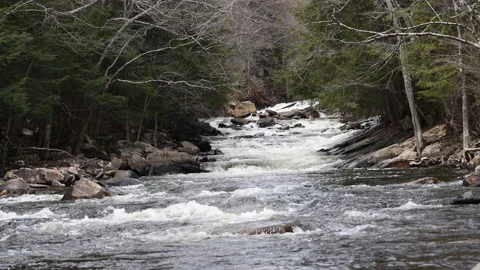 Spring high water runoff Stock Footage 151657951