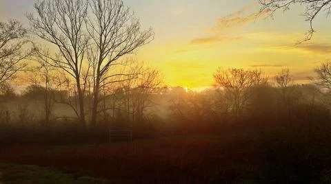 Spring Hill at Sunrise Stock Photos