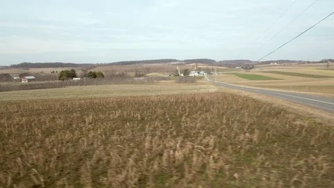 Spring hillside farmland Stock Footage 72818000