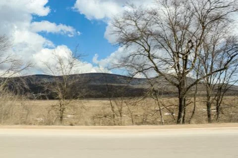 Spring hilly landscape. Stock Photos
