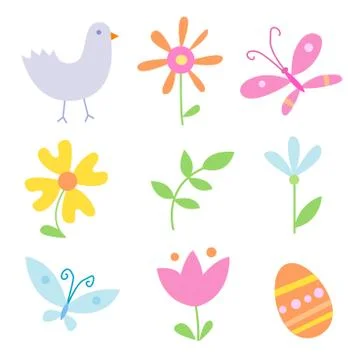 Spring Holiday Objects Illustrazione stock