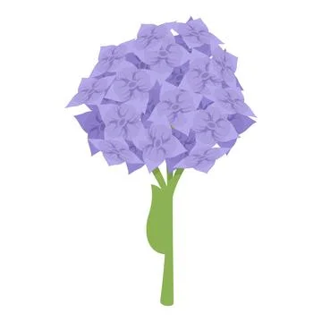 Spring hydrangea icon cartoon vector. Flower love floral Stock Illustration