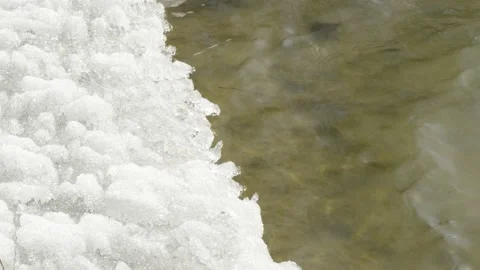 In spring, the ice and snow melt, the ice melts and everything recovers Stock Footage 233683695
