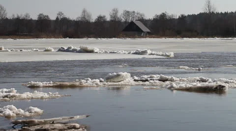 Spring ice floe. Stock Footage 22641901