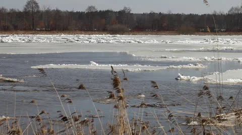 Spring ice floe. Stock Footage 22641936