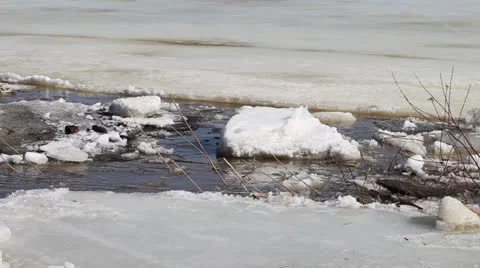 Spring ice floe. Stock Footage 22644895