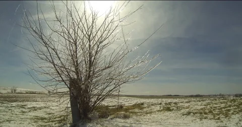 Spring Ice &amp; Sun Time-lapse 4K UHD 4096x2160 Stock Footage 64916605