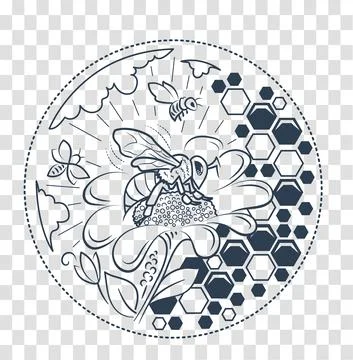 Spring icon black Bee Day Stock Illustration