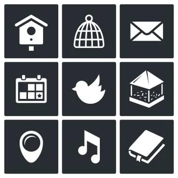 Spring icon collection Stock Illustration