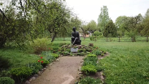 Spring at the I.E. Manor Museum Repina Zdravnevo Stock Footage 108196865