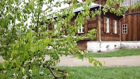Spring at the I.E. Manor Museum Repina Zdravnevo Stock Footage 108196938