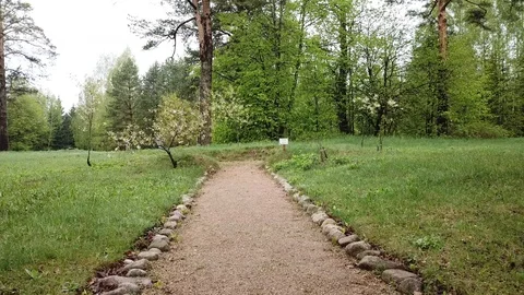 Spring at the I.E. Manor Museum Repina Zdravnevo Stock Footage 108196969