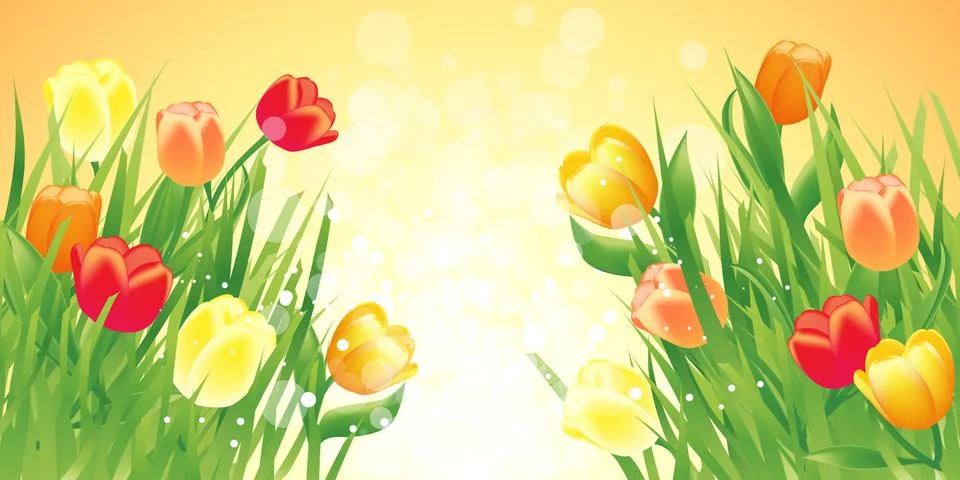 Spring illustration background Stock Illustration