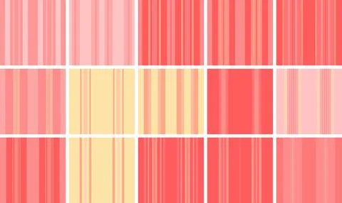 Spring inspired striped bundle for promotional graphics. The pack supports .. Illustrazione stock