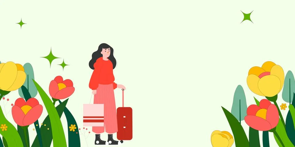 Spring Journey Stock Illustration