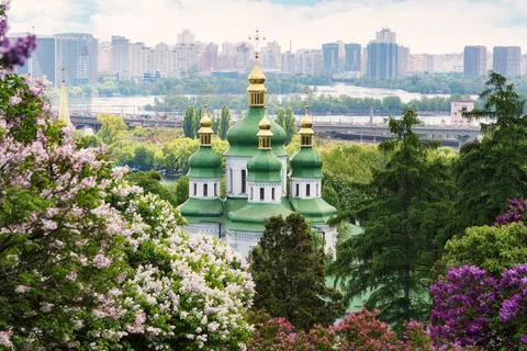 Spring Kyiv postcard 스톡 사진