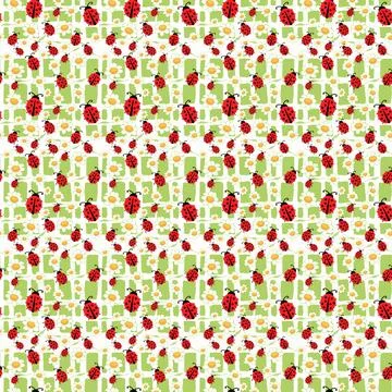 Spring Lady Bug Pattern Ilustración de archivo