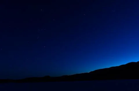 Spring lake light sky ice and stars Stock Photos