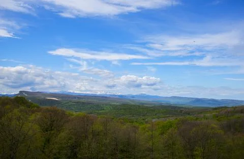 Spring landscape in Adygea Stock Photos