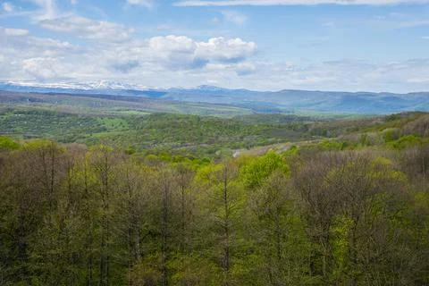 Spring landscape in Adygea Stock Photos