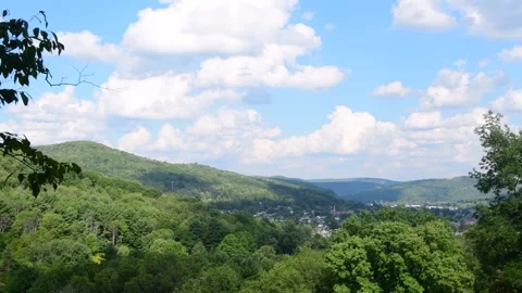 Spring landscape, clear weather day, selective focus real time video Stock Footage 255663764