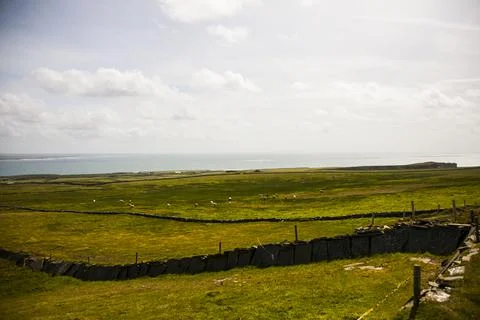 Spring landscape in Cliffs of Moher (Aillte An Mhothair), Ireland 写真素材