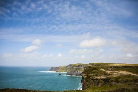 Spring landscape in Cliffs of Moher (Aillte An Mhothair), Ireland 写真素材