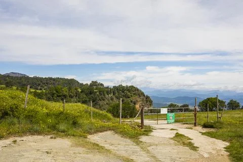 Spring landscape in Falgars D En Bas, La Garrotxa, Spain Stock-Fotos