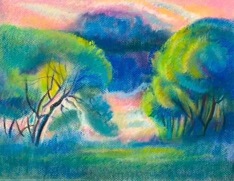 Spring landscape Stock Illustration