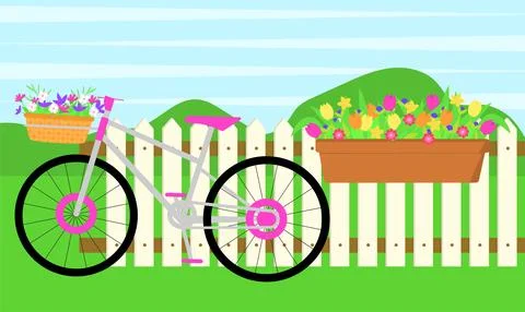 Spring landscape. Stock Illustration