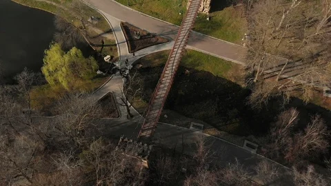 Spring landscape over the park Stock Footage 104614583