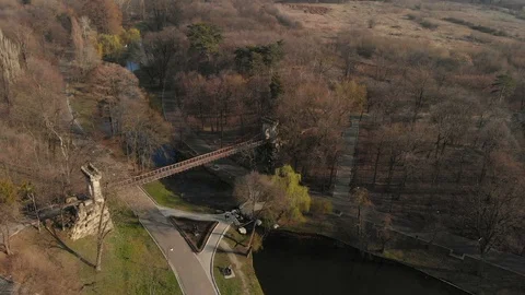 Spring landscape over the park Stock Footage 104614715