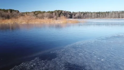 Spring landscape of Shevino Lake 스톡 동영상 105449563
