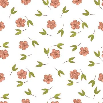 SPRING LAWN Textile Print Seamless Pattern Vector Illustration Illustrazione stock