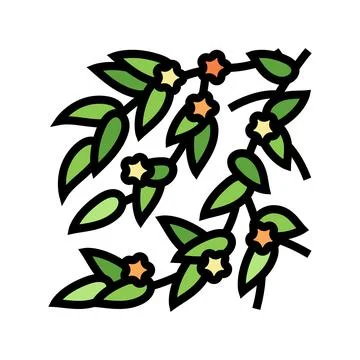 Spring leaf color icon vector illustration 스톡 일러스트