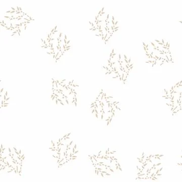 Spring leaf glyph seamless pattern Stock Illustration