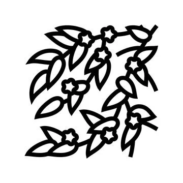 Spring leaf line icon vector illustration 스톡 일러스트