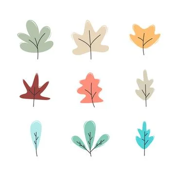 Spring Leaf Vector Design Collection Stock Illustration