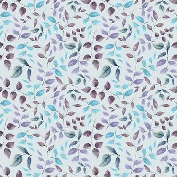 Spring leaves. Botanical seamless pattern Background for scrapbook, design of Stock Illustration