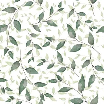 Spring leaves. Botanical seamless pattern Background for scrapbook, design of Stock Illustration