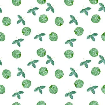 Spring leaves eco pattern Stock Illustration