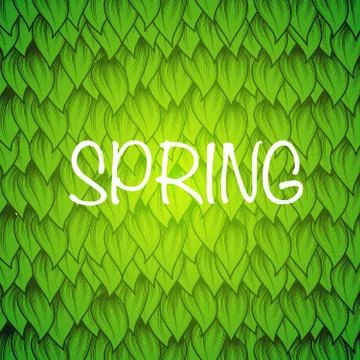 Spring leaves wallpaper Stock Illustration