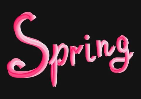 Spring letter 3d colorful gradient blend typeface. 스톡 일러스트