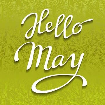 Spring lettering card. 스톡 일러스트