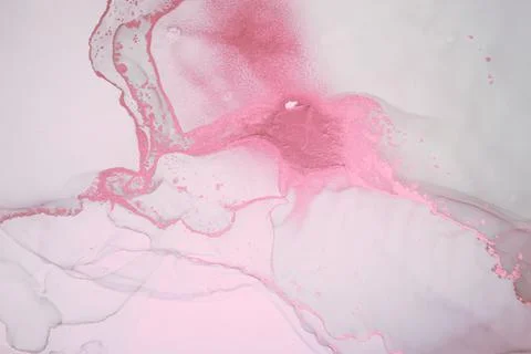 Spring Liquid Marble. Acrylic Illustration. Ink Stock Illustration