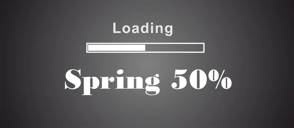 Spring loading on the gray background. Stock Illustration